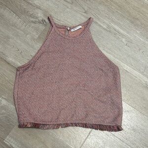 Zara Dusty Pink Knit Tank Top